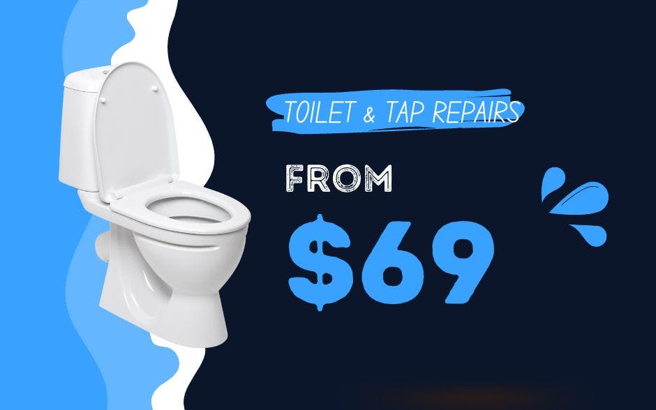 Toilet and tap repairs from $69